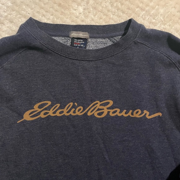 Eddie Bauer Men's Dark Blue Crewneck Sweater - Picture 2 of 4